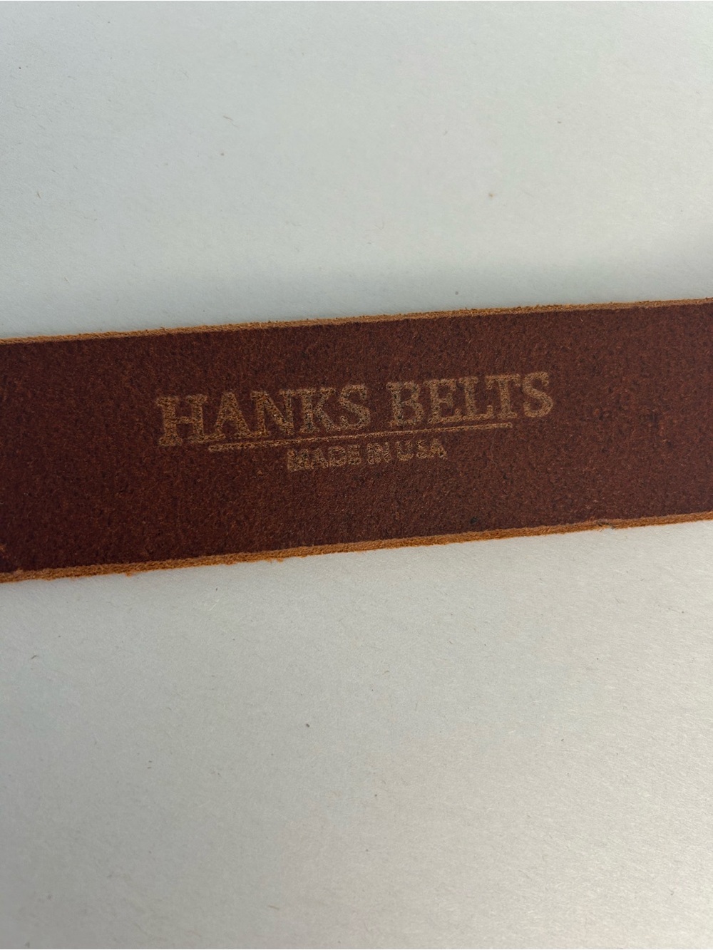 Hank's Belts Men's Brown Leather Belt with Silver Buckle The Crazy Horse SZ 38 - Picture 5 of 12